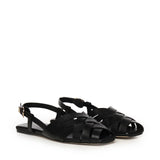 Sandali in pelle IRENE SLING FLAT 40S5IRFP1L 001 MICHAEL MICHAEL KORS 