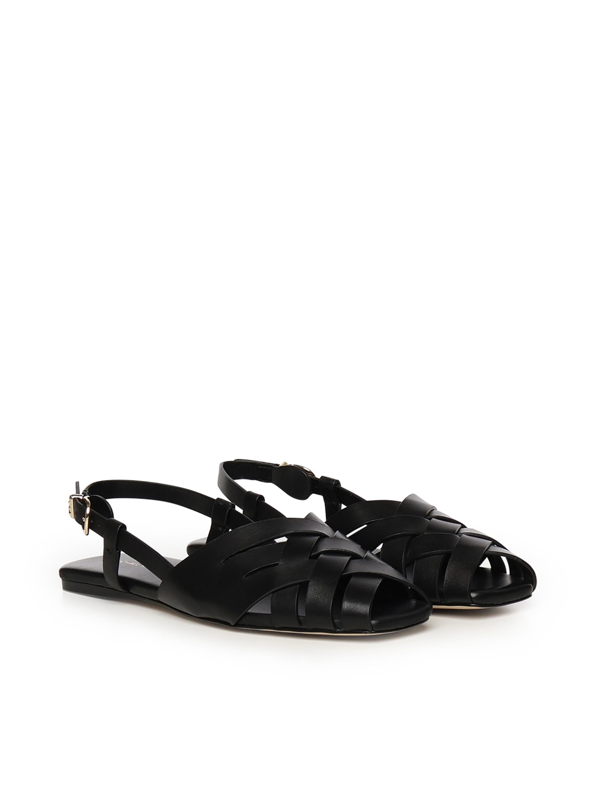 Sandali in pelle IRENE SLING FLAT 40S5IRFP1L 001 MICHAEL MICHAEL KORS 