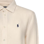Camicia in lino con logo 211970730 511 POLO RALPH LAUREN 