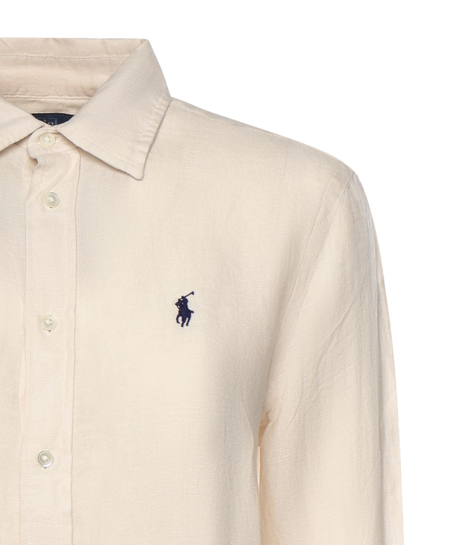 Camicia in lino con logo 211970730 511 POLO RALPH LAUREN 