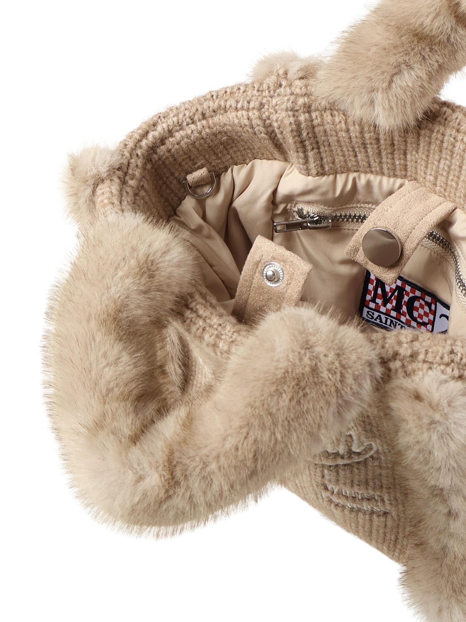 Mini bag Vanity shearling rib in misto lana VAMI022 00295I MC2 SAINT BARTH 