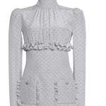 Mini abito a pois con volant FABX4302F4686 1810 ALESSANDRA RICH 