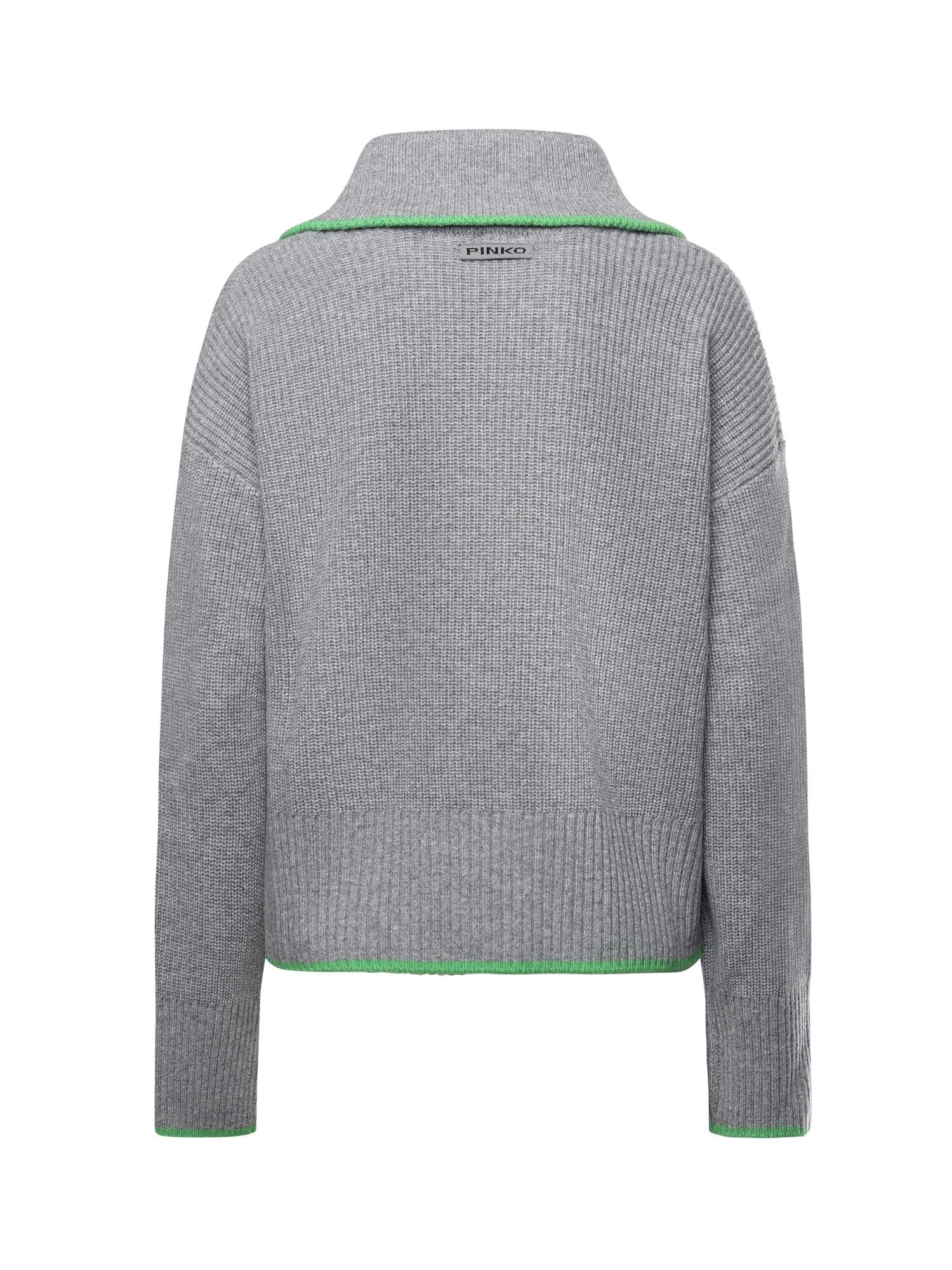 Maglia in lana e cashmere con zip 105448 A2Q9IS1 PINKO 