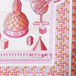 Foulard in seta con stampa 310197 779334006 FERRAGAMO 