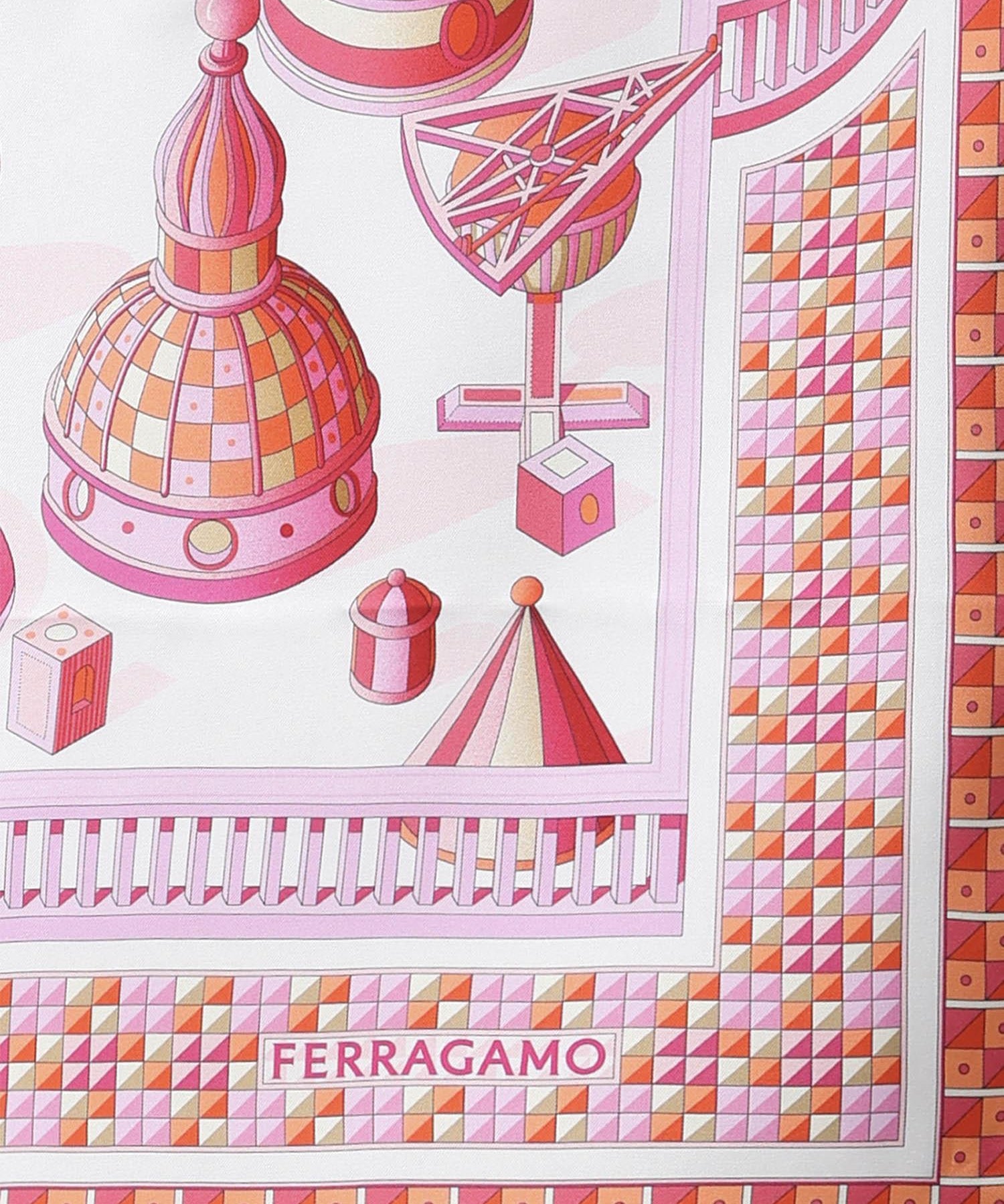 Foulard in seta con stampa 310197 779334006 FERRAGAMO 
