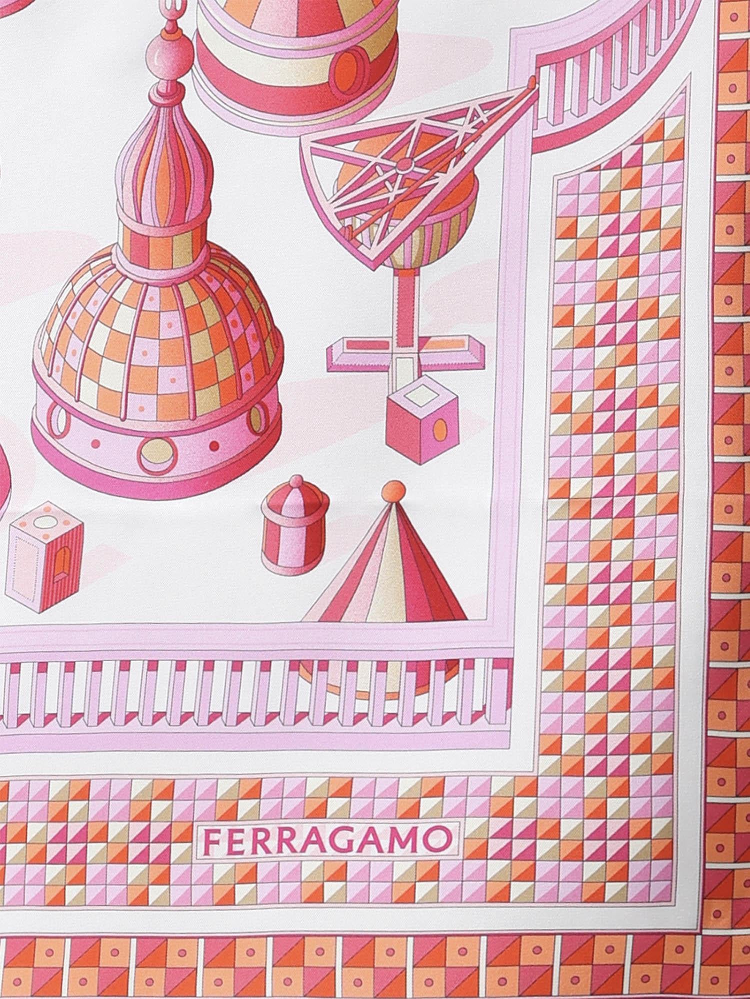 Foulard in seta con stampa 310197 779334006 FERRAGAMO 