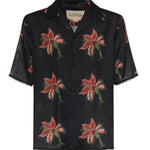 Camicia in lino con stampa Papier Floral 8V3AAN11 BA7D5Y VALENTINO GARAVANI 