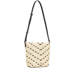 Borsa a tracolla Bucket Mini in rafia con motivo chevron 106835 A391HZ3Q PINKO 