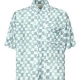 Camicia cropped Acquerello<BR/> SH002004 BLUCLR BONSAI 