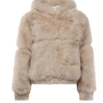 Pelliccia penny con cappuccio 73C19EX02 PENNYOFF WHITE V° 73 