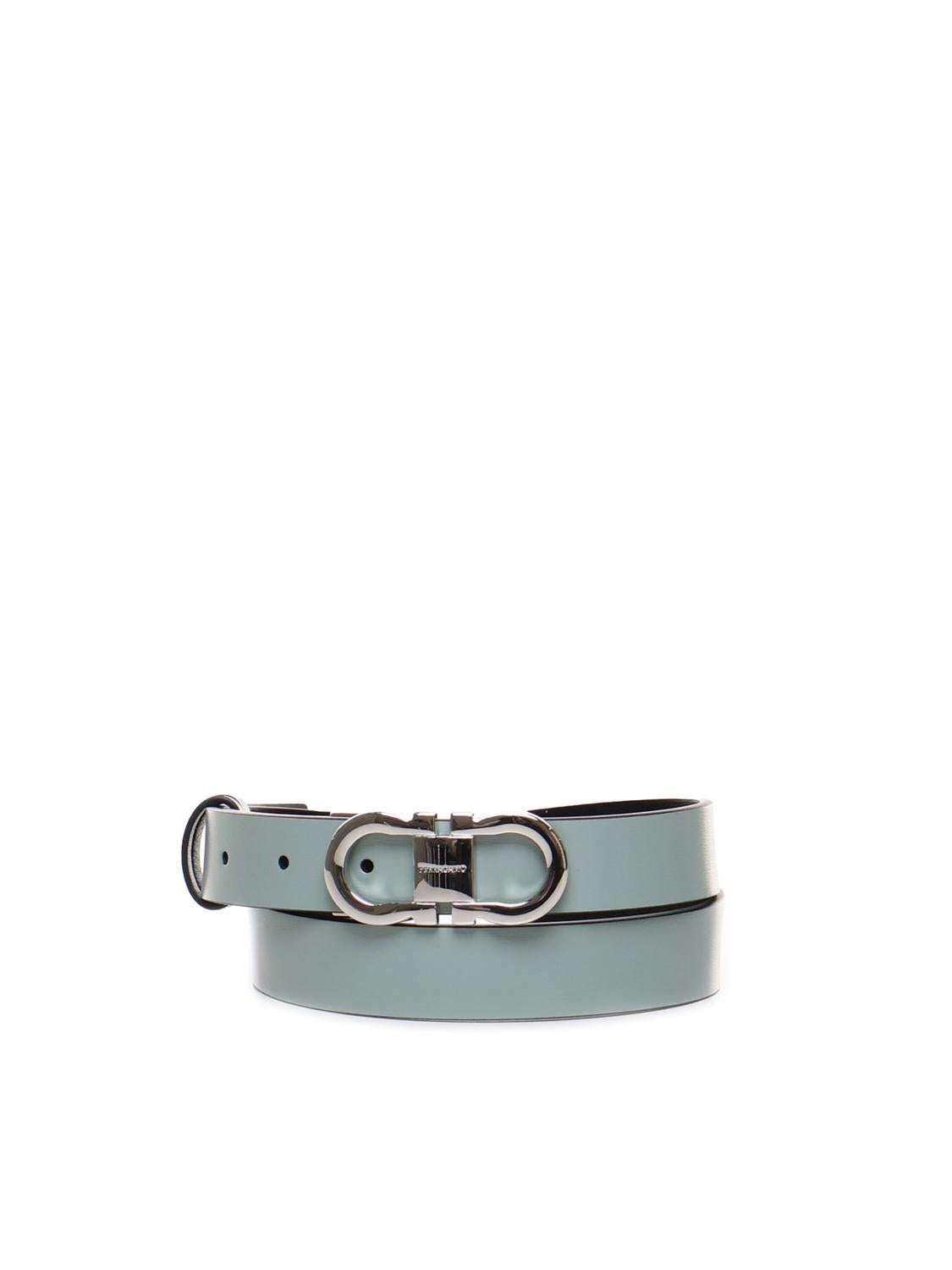 Cintura Gancini in pelle di vitello reversibile 230294 771066001 FERRAGAMO 