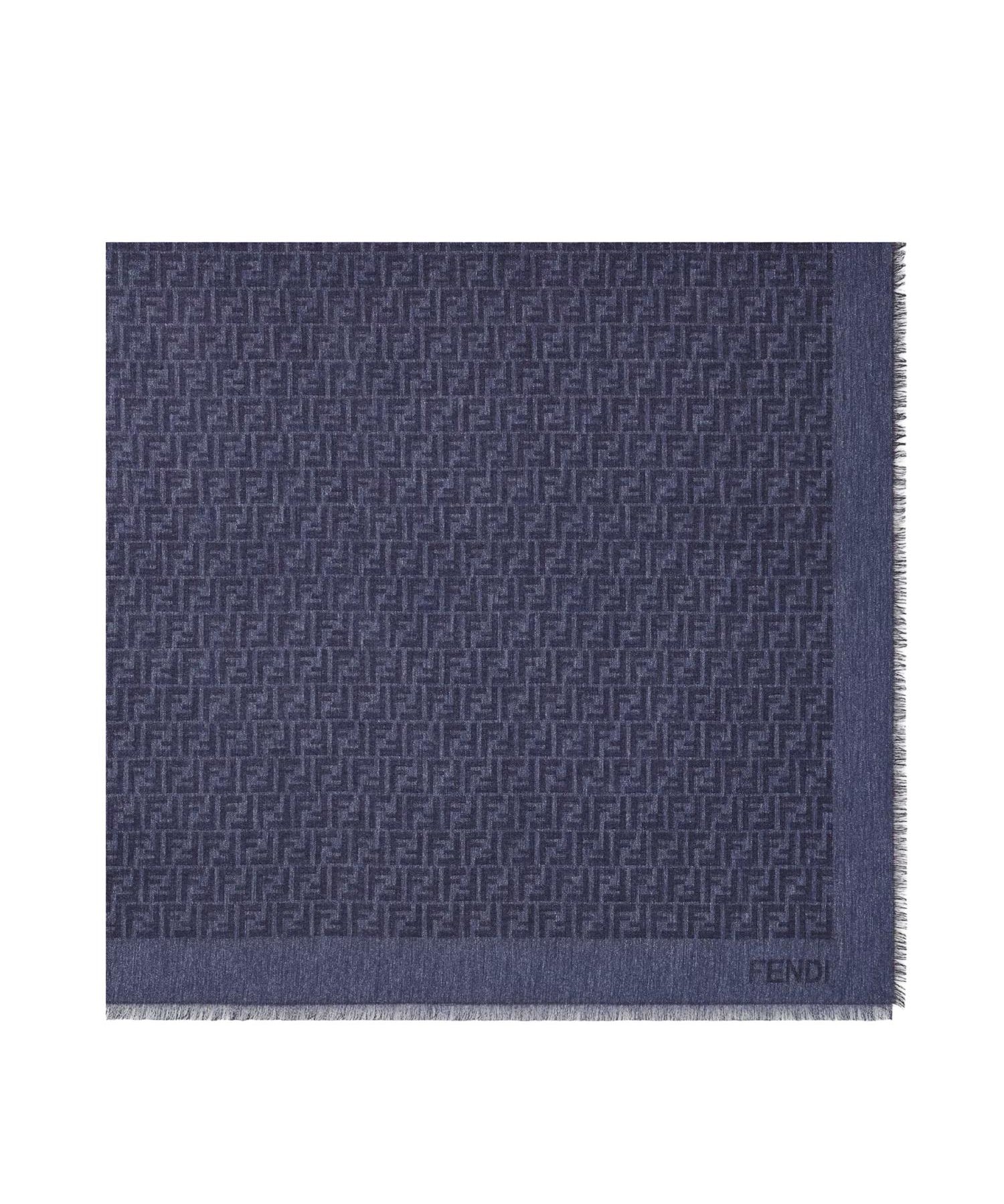 Scialle FF jacquard in cotone e lana FXT069 AWEWF0RU7 FENDI 