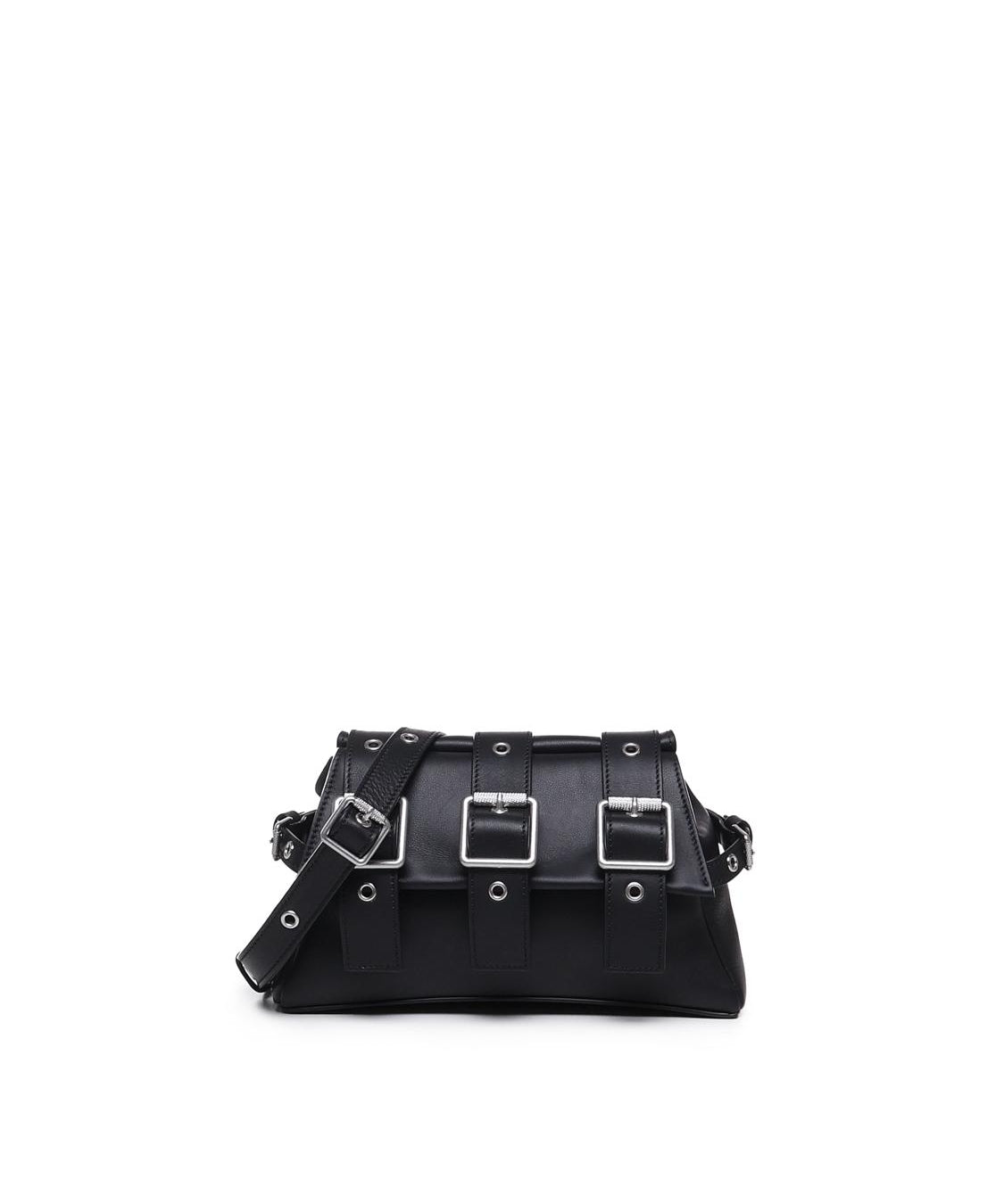 Borsa a tracolla y2k008 in pelle bovina FBBP70008NAP -NERO/NICKEL BIASIA 