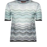 T-shirt in viscosa chevron lamé con paillettes DS26SN0V BK01H9SMSN4 MISSONI 