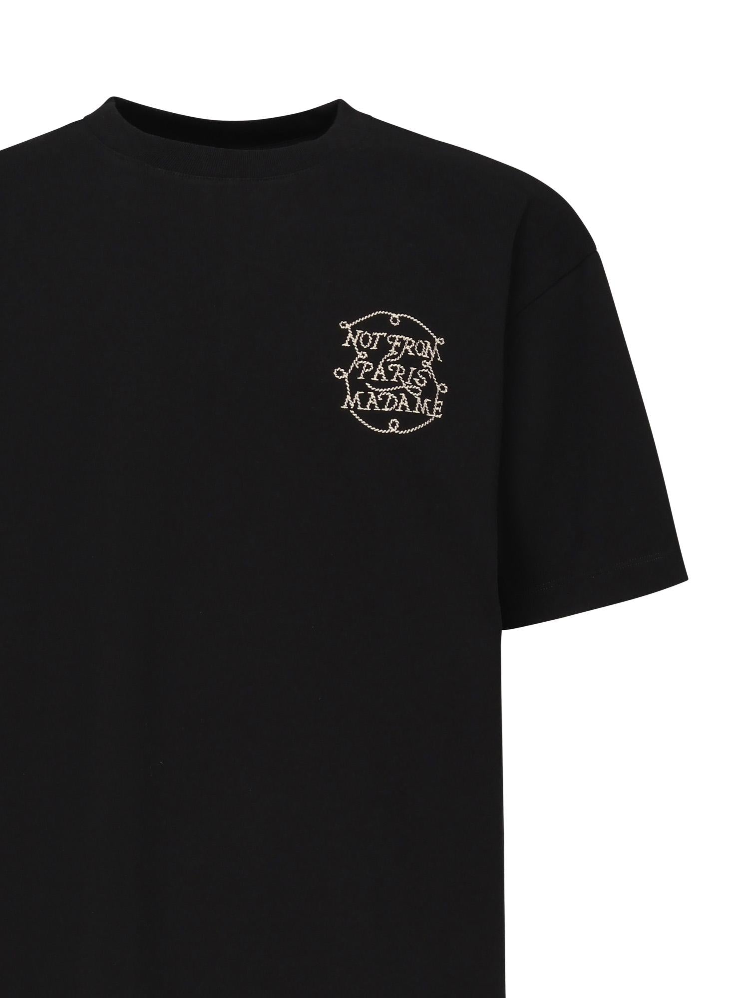 T-shirt Slogan Tresses<BR/> HTS259CO134 BL Drôle de Monsieur 