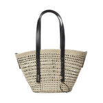 Borsa cesto Braid media in palma Iraca e pelle di vitello ASCPNIBX02 2165 LOEWE 