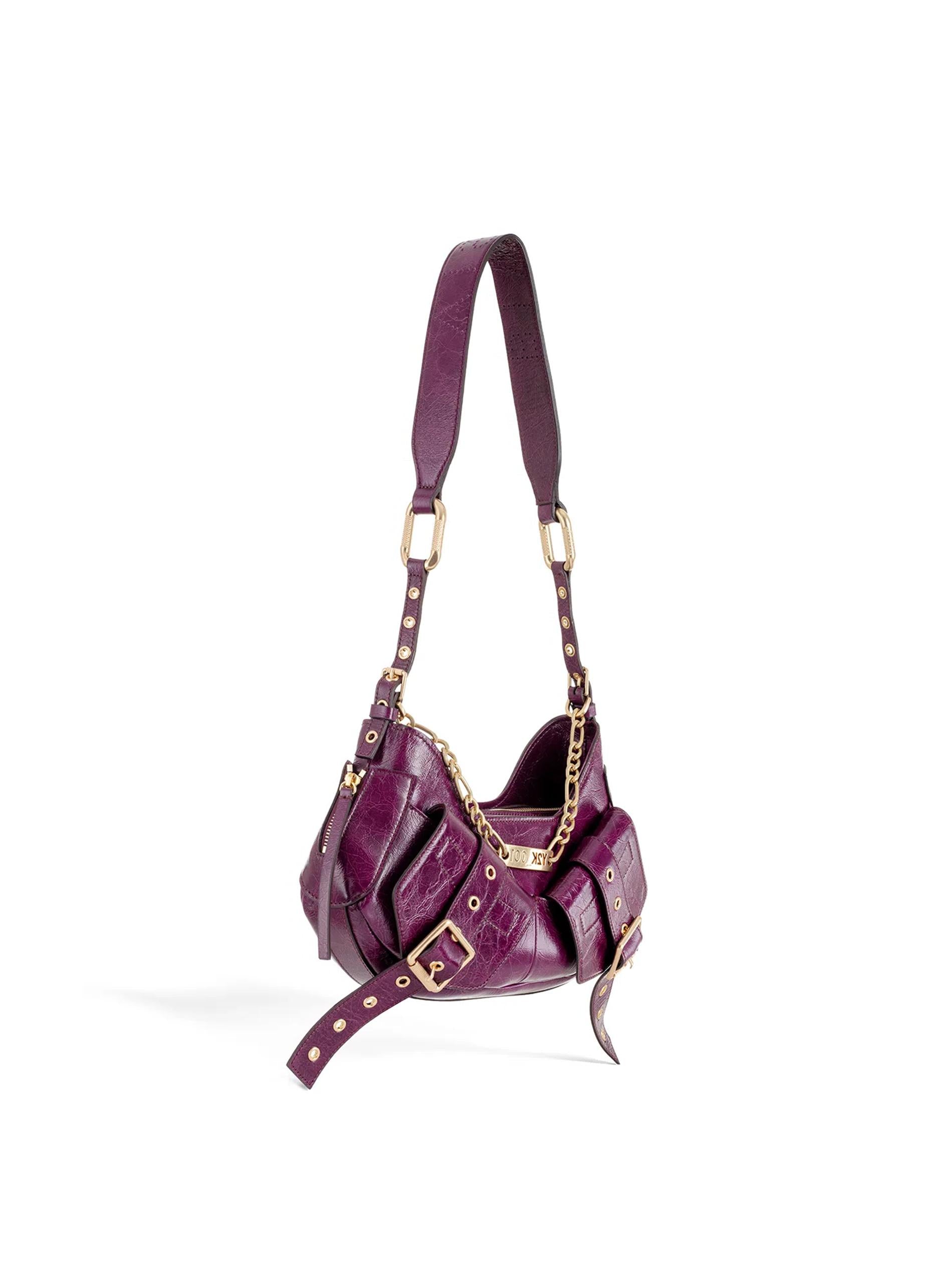 Borsa a spalla Y2K.001<BR/> FBBP70001WSH -UVA/ORO BIASIA 