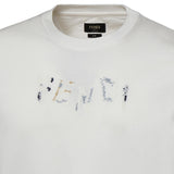 T-shirt in cotone con logo FY1319 AUOBF0H0G FENDI 