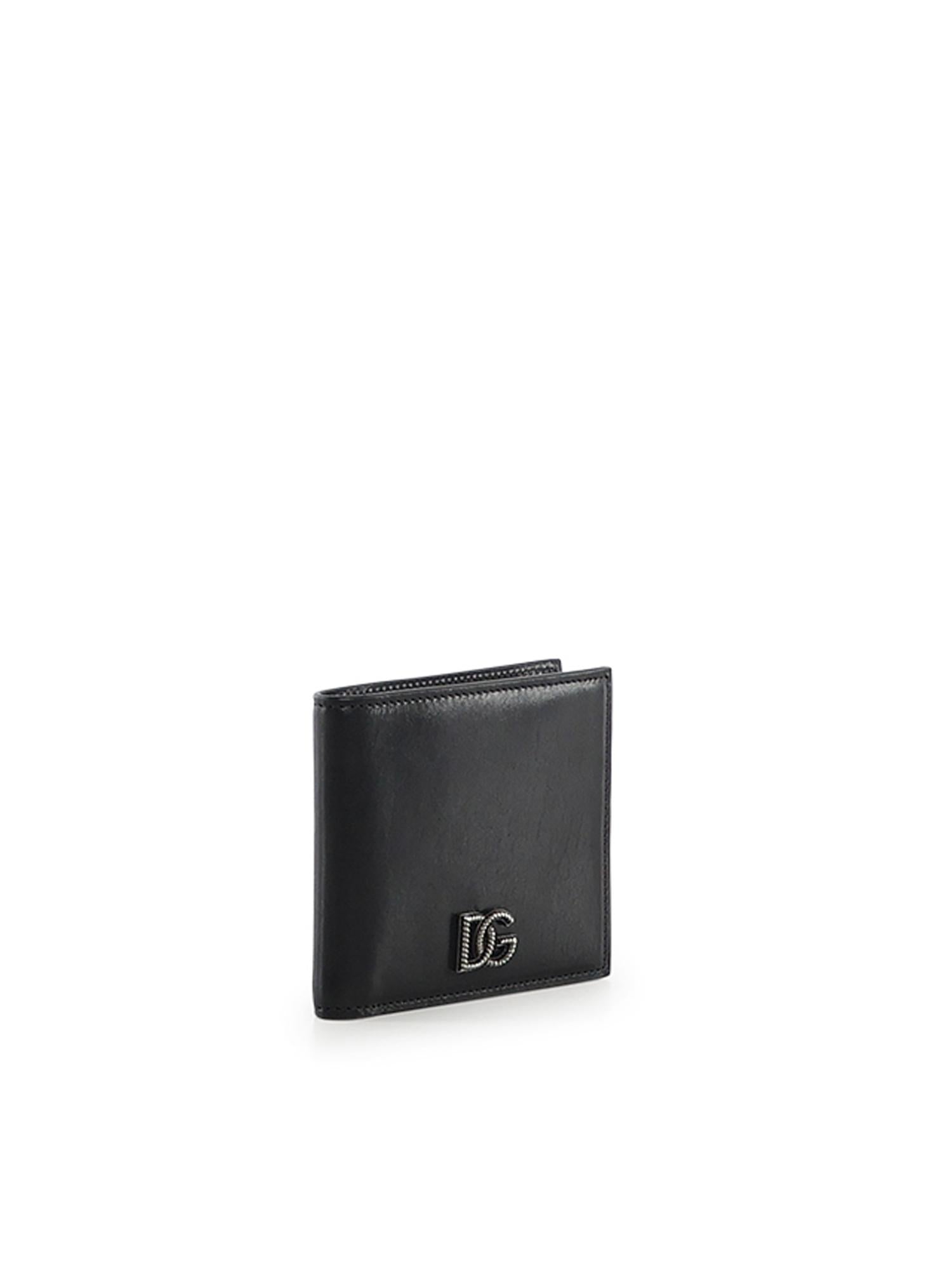 Portacarte in pelle di vitello con logo <BR/> BP1321 AU99480999 DOLCE & GABBANA 