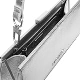 Clutch Crow Sports metallizzata 73BS7Q302 CROWARGENTO V° 73 
