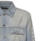 Giacca in denim con borchie AMOUJA1036 543 AMIRI 