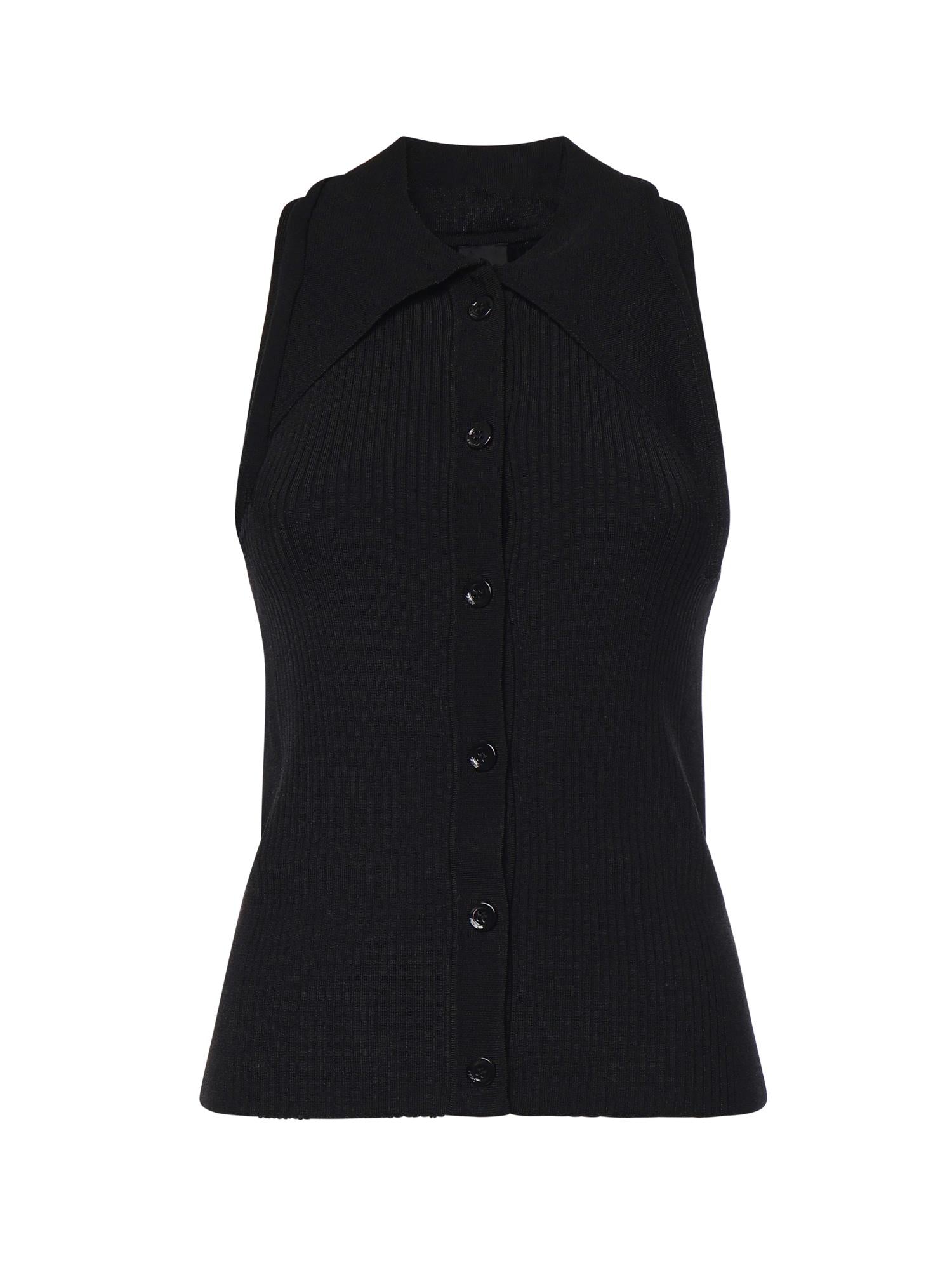 Top con nodo a bandana e bottoni 106315 A347Z99 PINKO 