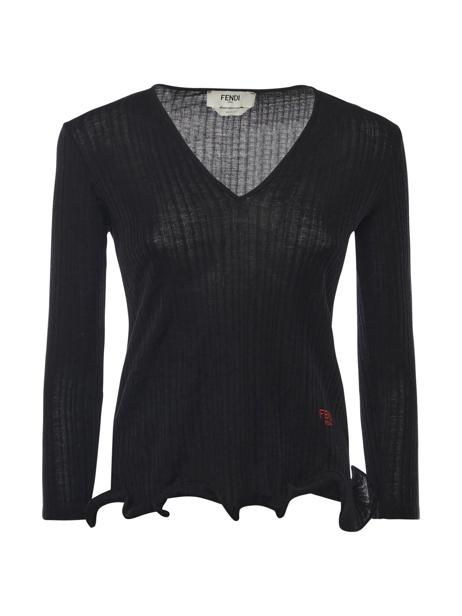 Maglia in lana con logo FS9741 AVFEF0GME FENDI 