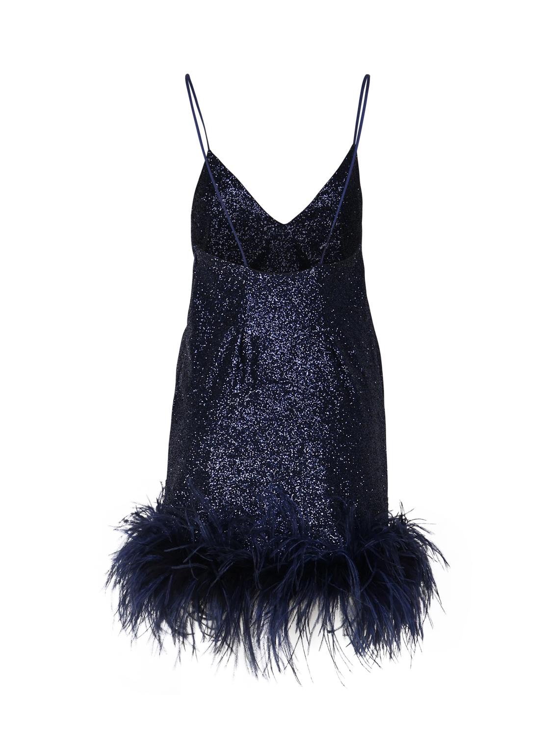 Abito Luce con piume ABITO LUCE -BLUE THE ARCHIVIA 