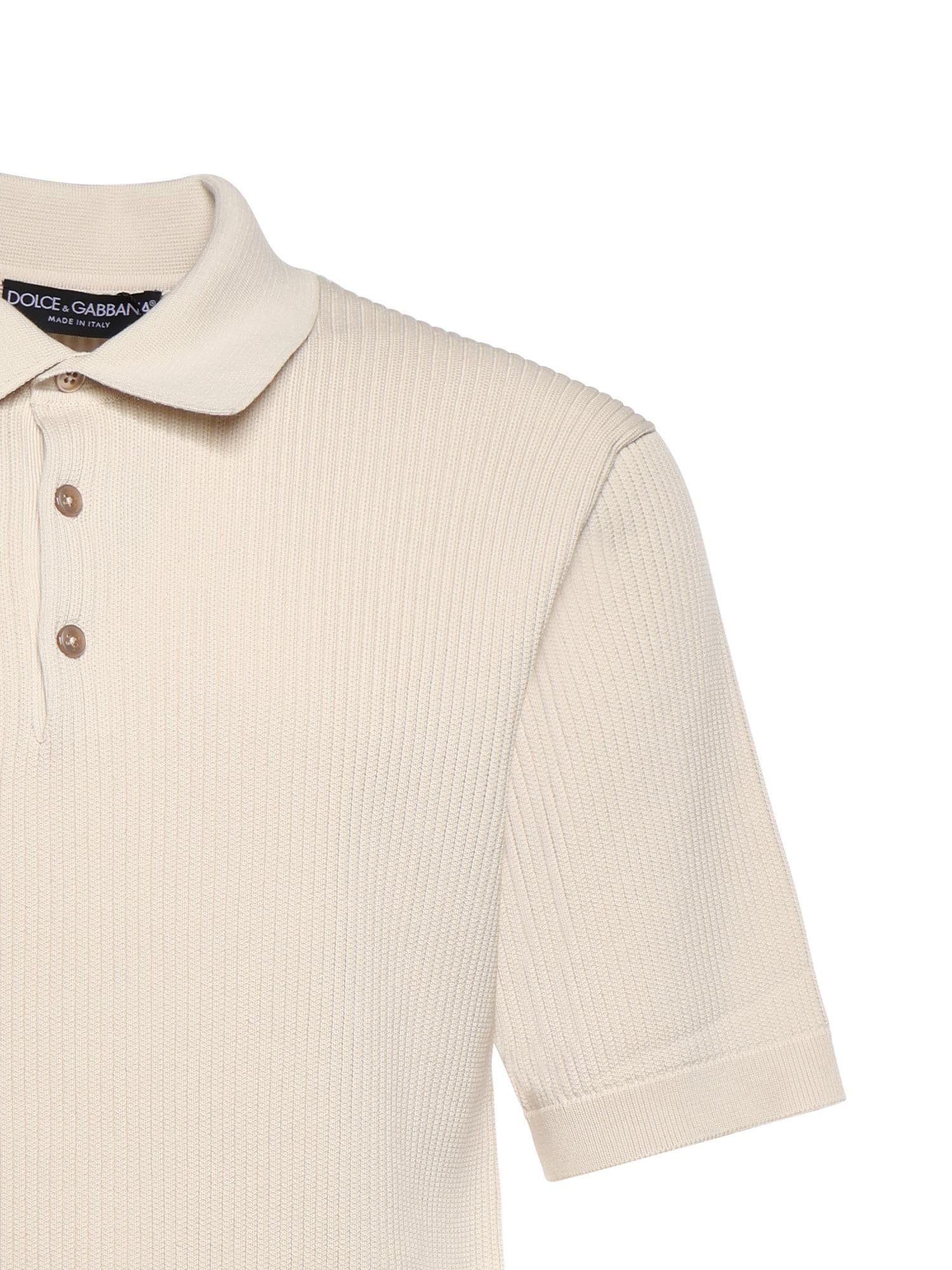 Polo in cotone con microcosta GXZBJZ JBCJCA4567 DOLCE & GABBANA 