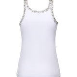 Top a costine con ricami gioiello 104109 A2TMZ04 PINKO 