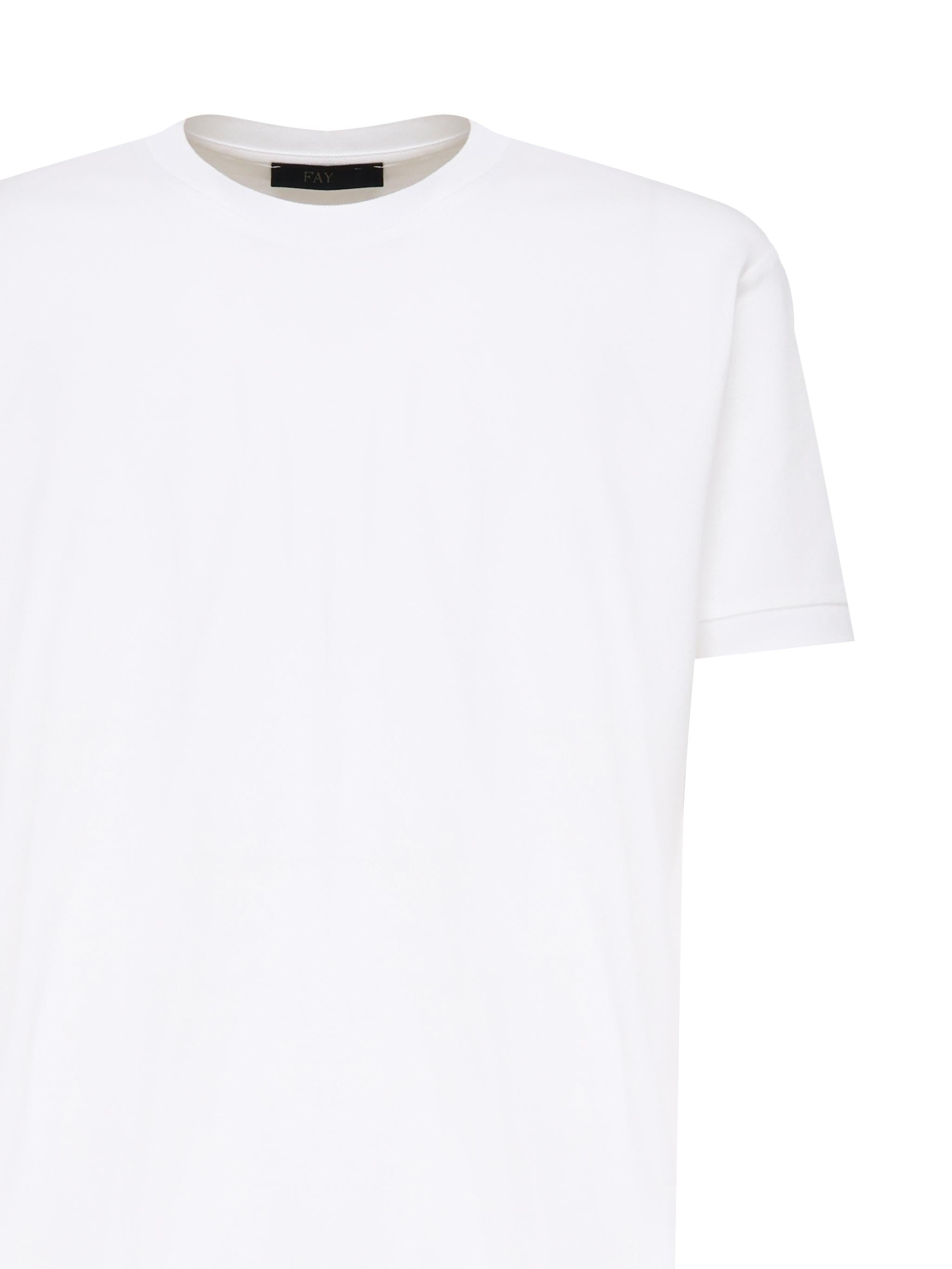 T-shirt in piqué NPMB350136STDW B001 FAY 