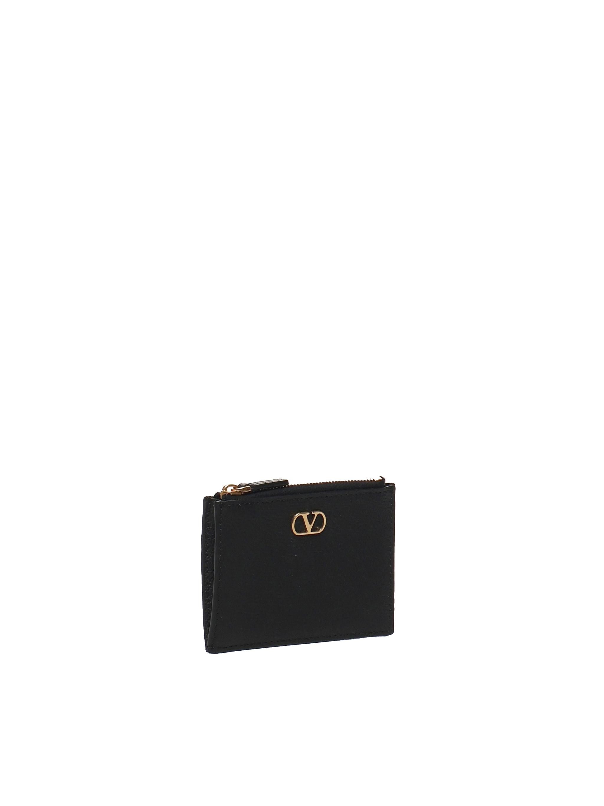 PORTACARTE VLOGO SIGNATURE IN VITELLO GRANATO<BR/> 6W0P0AK9 SNP0NO VALENTINO GARAVANI 