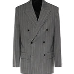 Giacca gessata in lana leggera 862216 V6E001532 BOTTEGA VENETA 