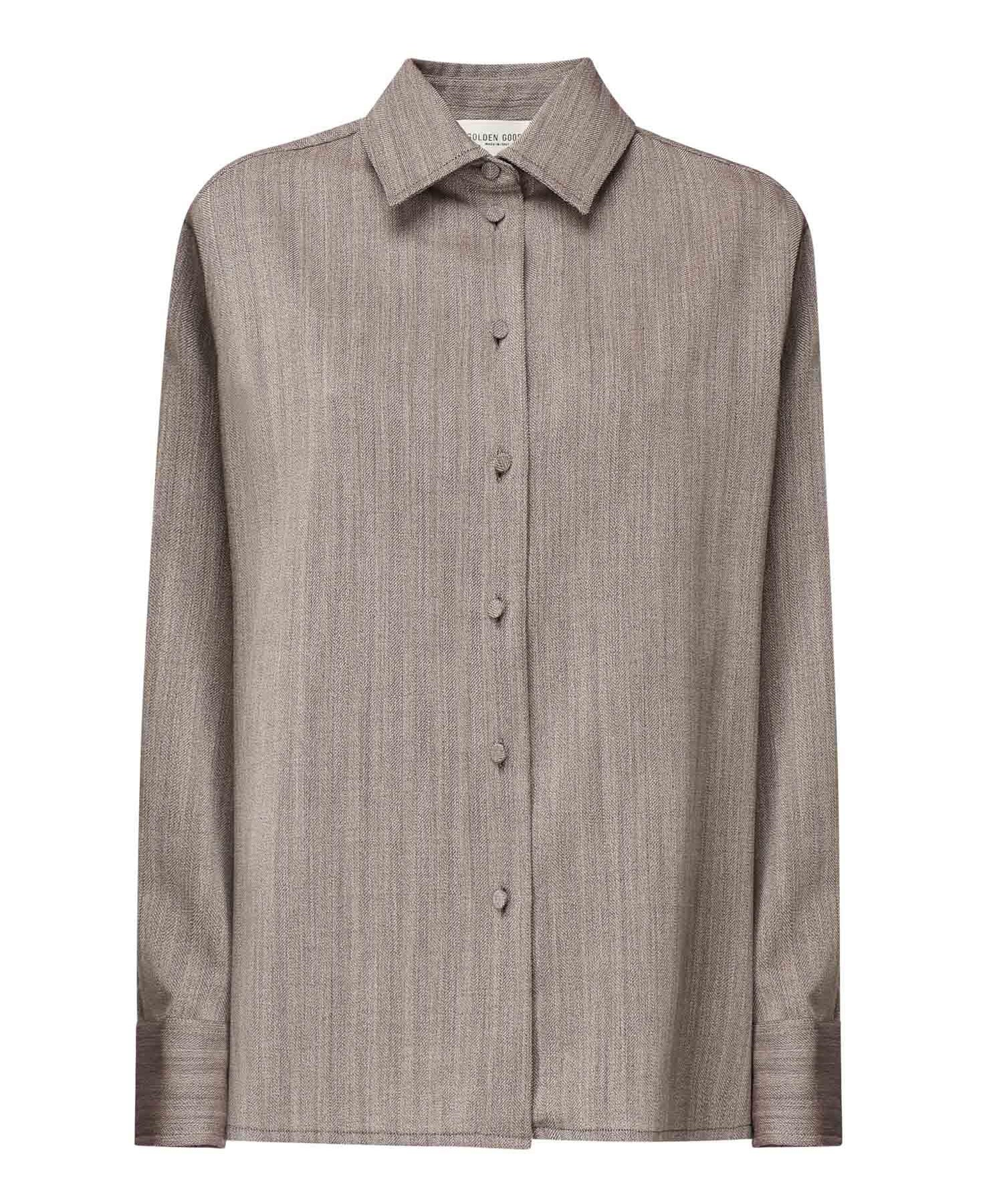 Camicia Journey in lana vergine GWP02470 P00209040190 GOLDEN GOOSE 