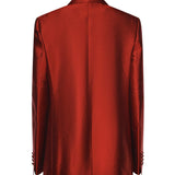 Giacca doppiopetto in mikado F29UUT FU116R0156 DOLCE & GABBANA 