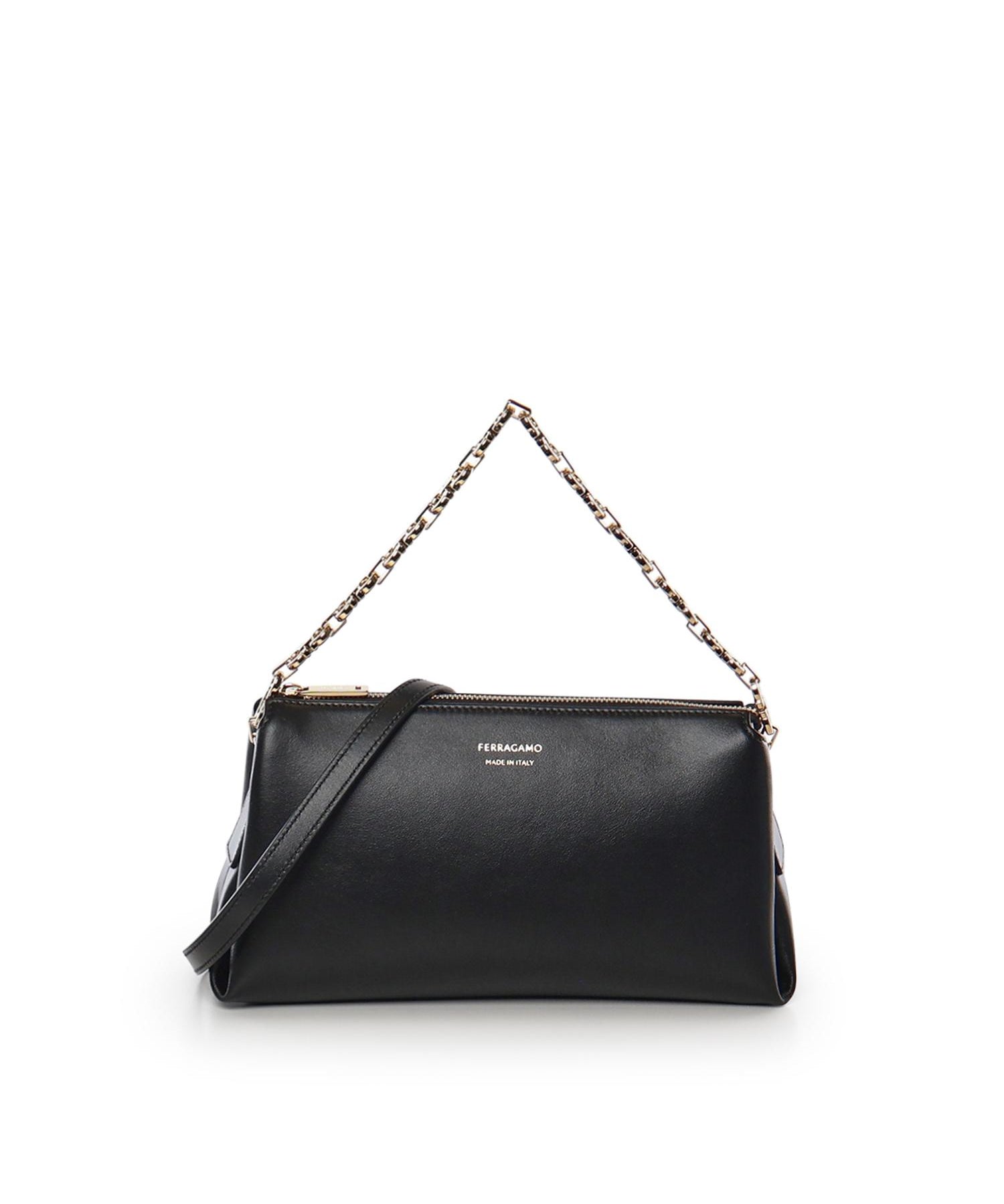 Mini bag in pelle con logo 221076 790049001 FERRAGAMO 