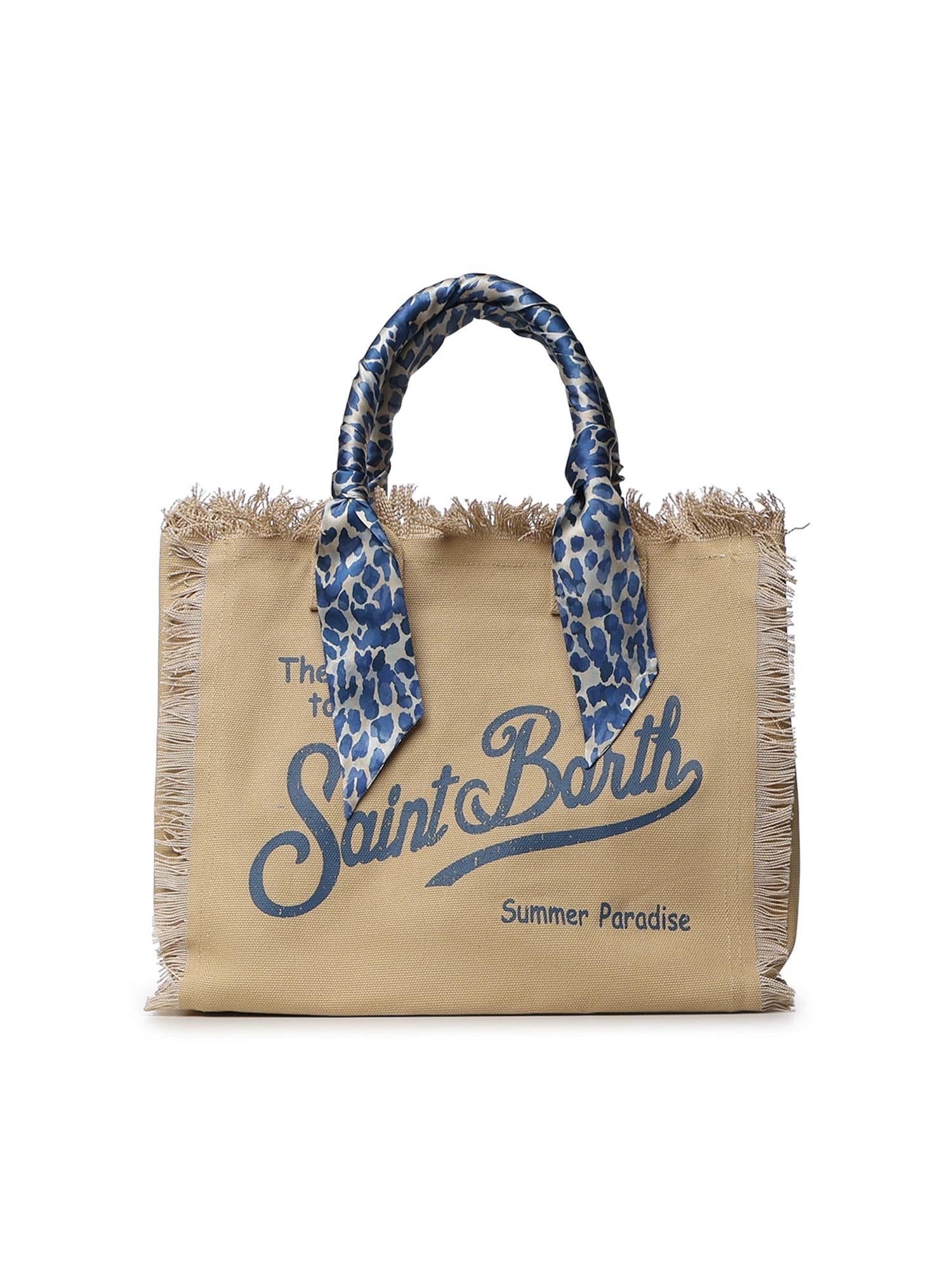 Borsa Vanity in canvas con twill removibile VANI045 09245L MC2 SAINT BARTH 