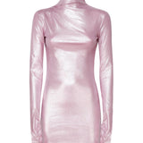 Abito collo alto con scollo T150162A TJV040PINK THE ANDAMANE 