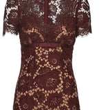 Abito midi in pizzo AW25096M BU SELF-PORTRAIT 