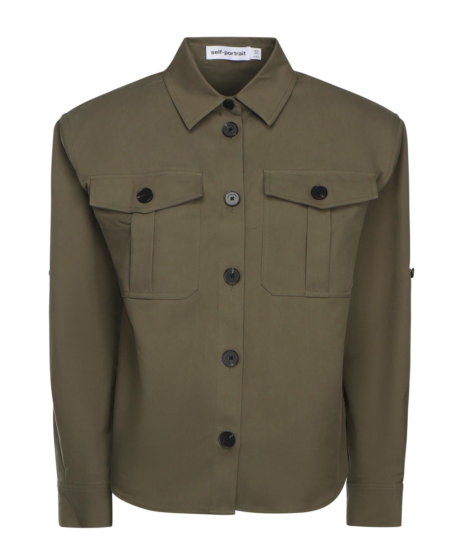 Camicia in gabardine di cotone AW25077T GR SELF-PORTRAIT 