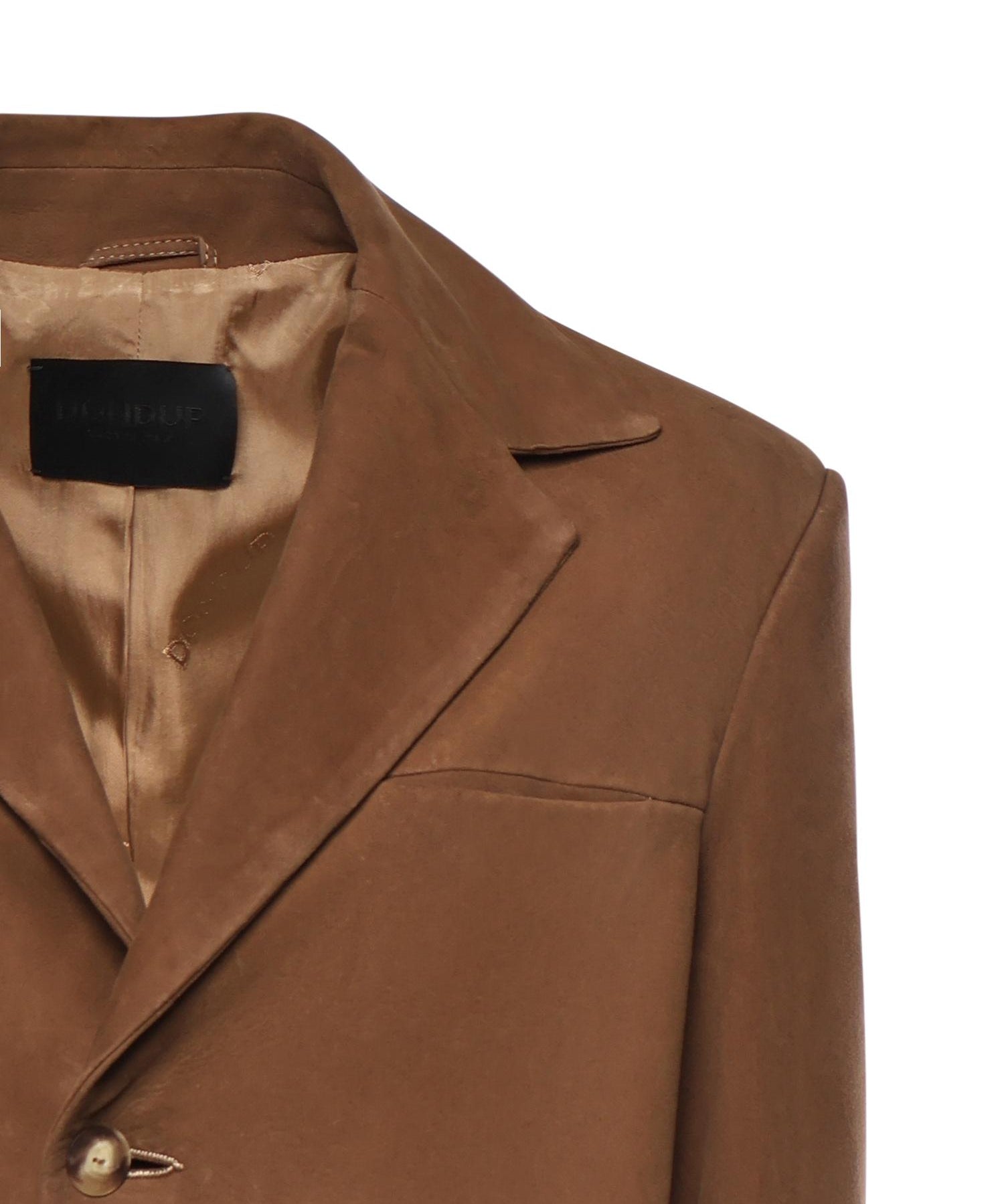 Blazer monopetto in suede DJ771 PL0586DXXX016 DONDUP 