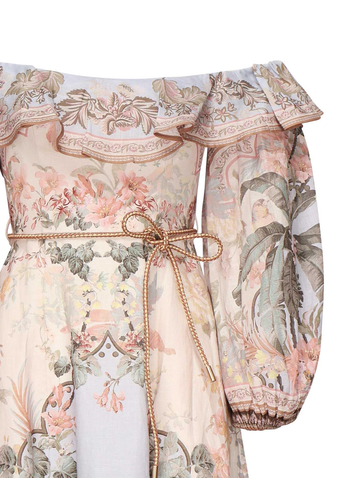 Abito midi Wylie con stampa 1718DRS251 BUF ZIMMERMANN 