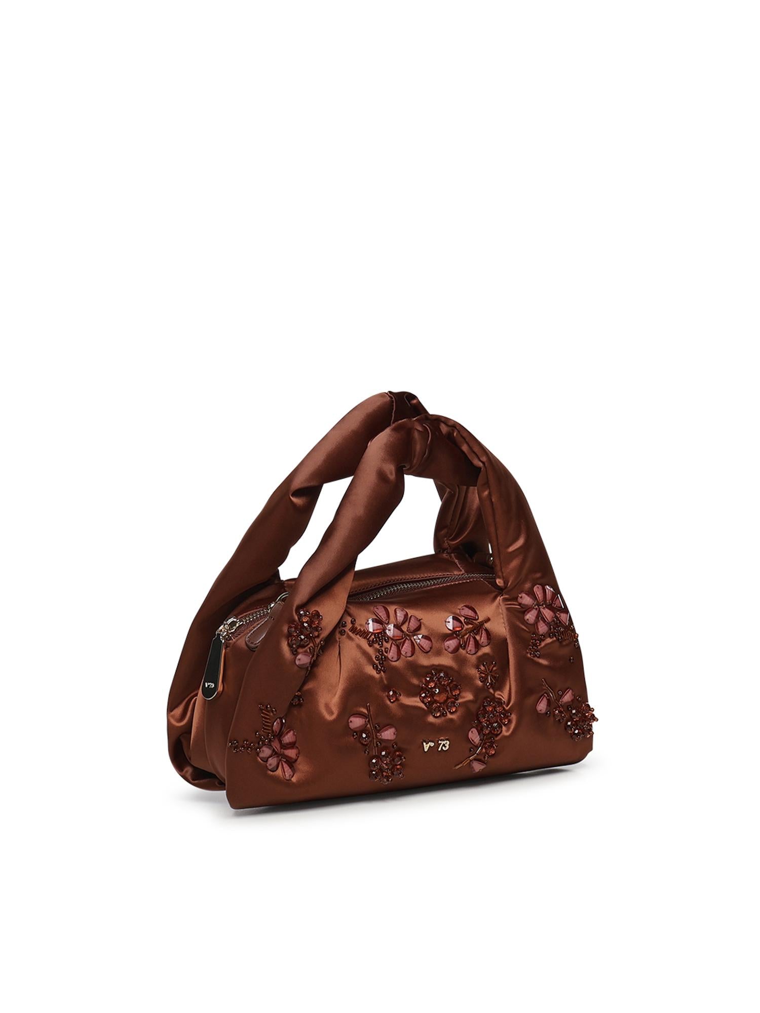 Mini bag con applicazioni floreali 73BS9MZ01 KAYLACIOCCOLATO V° 73 