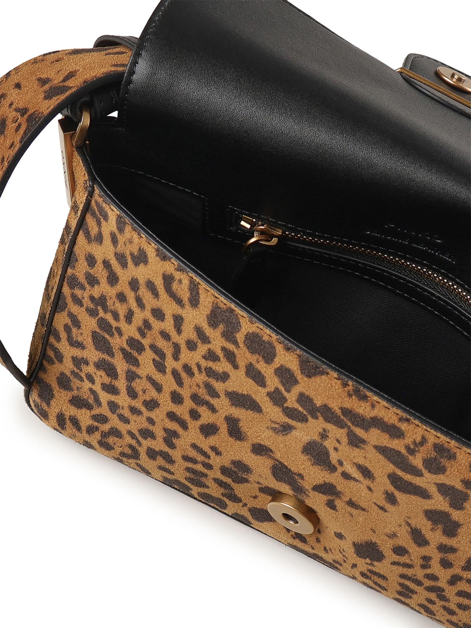Borsa a spalla "Love One Slouchy" in suede leopardato 106244 A32AM35Q PINKO 