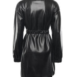 Abito corto effetto pelle 105587 A2P4Z99 PINKO 