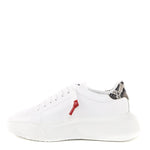 Sneakers Nemesis in nappa con lacci cerati NEMESIS2 PYTHONWHITE GIULIANO GALIANO 