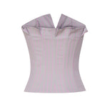 Top corsetto Court SS24RTWTP086 STRETCH COTTONGREY/PINK PINSTRIPE POSTER GIRL 