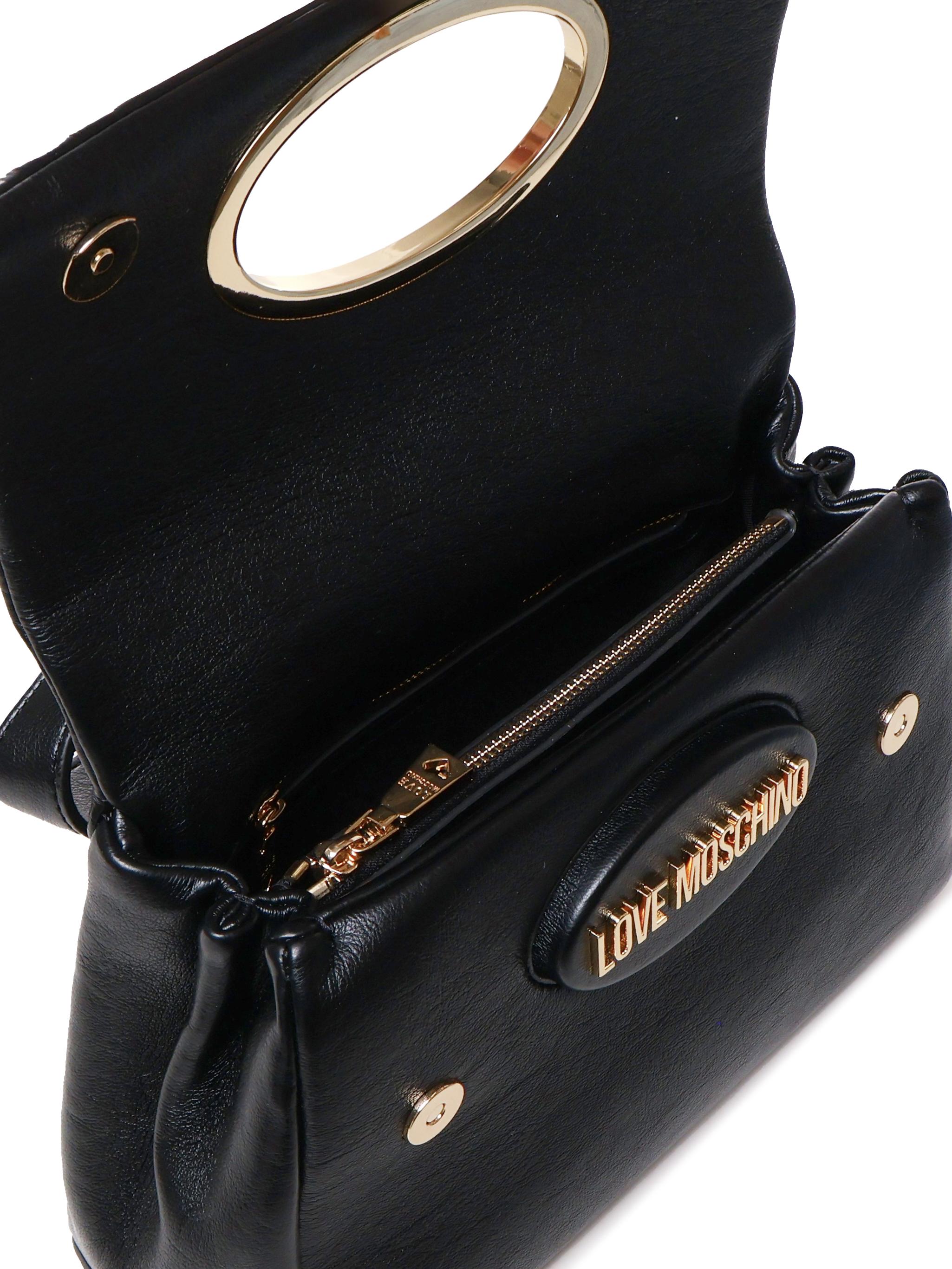Borsa a mano con logo frontale JC4033PP1LLE1 00A LOVE MOSCHINO 