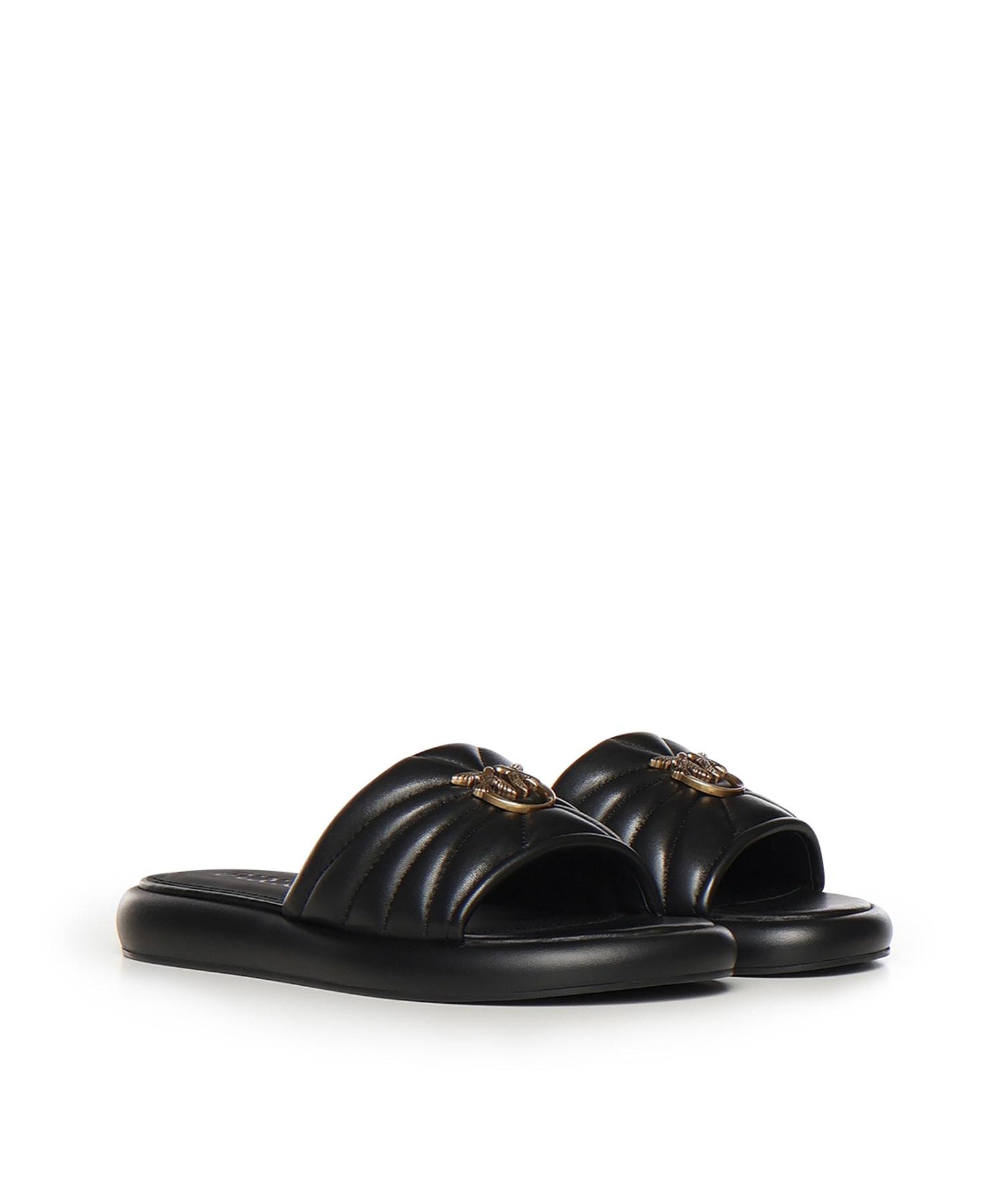 Slipper in nappa con logo SD0525 P003Z99 PINKO 