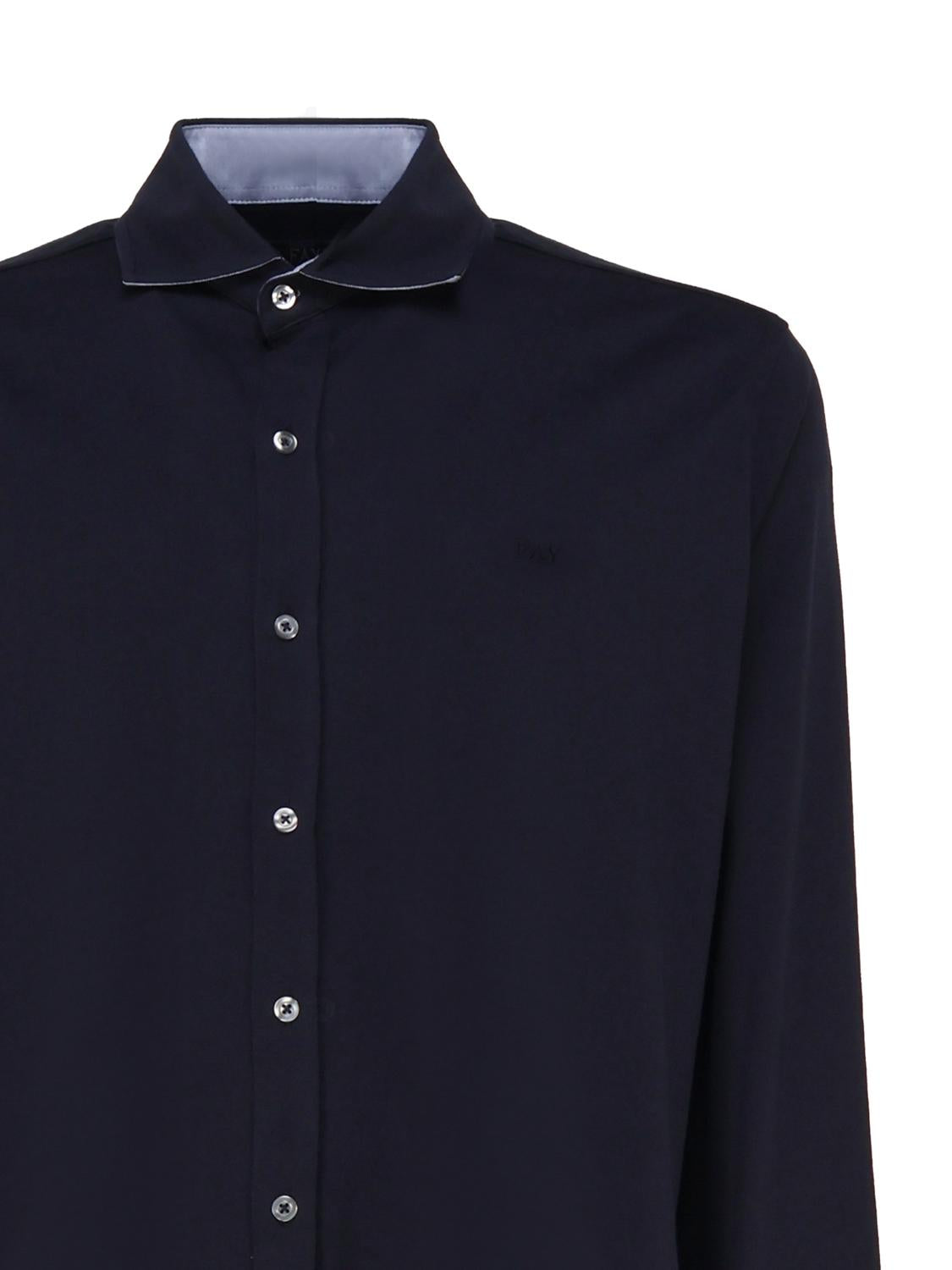 Camicia in cotone con logo ton sur ton NRMA3481540 VYPU806 FAY 